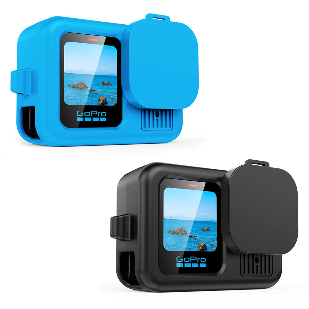 Silicone Case for  Hero 13 Black Tempered Glass Screen Protector Protective Film Flip Battery Side Cover Lens Cap
