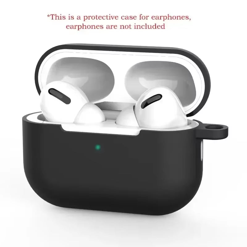 For Airpods Pro Protective Case Silicone New Solid Color Apple Bluetooth Headset Soft Case Protective Cover