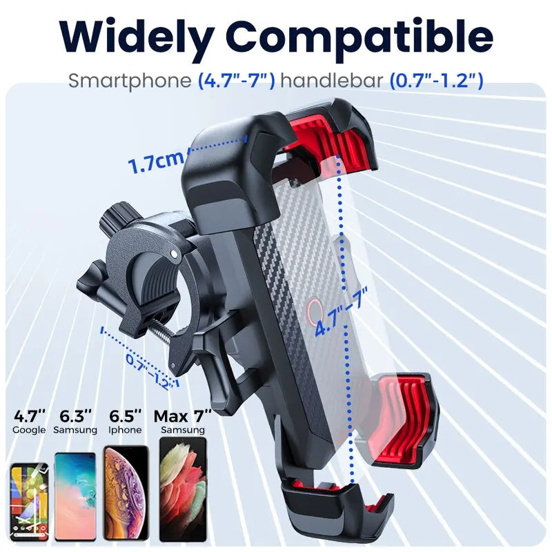 Joyroom Phone Holder Bike 360° View  Bicycle Phone Holder for 4.7-7 Inch Mobile Phone Stand Shockproof Bracket GPS Cli
