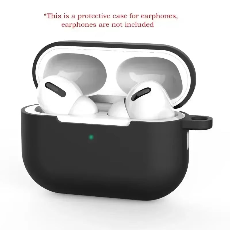 For Airpods Pro Protective Case Silicone New Solid Color Apple Bluetooth Headset Soft Case Protective Cover