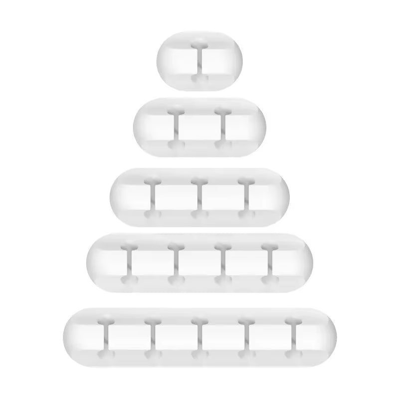 Silicone USB Cable Organizer USB Charging Cable Winder Desktop Tidy Management Clips Cable Holder for Mouse Earphone Accessories