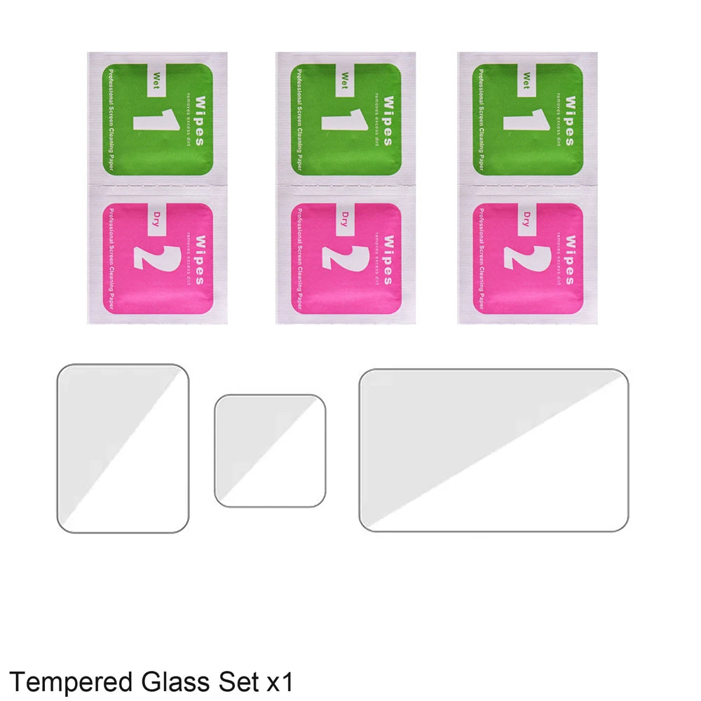 Silicone Case for  Hero 13 Black Tempered Glass Screen Protector Protective Film Flip Battery Side Cover Lens Cap