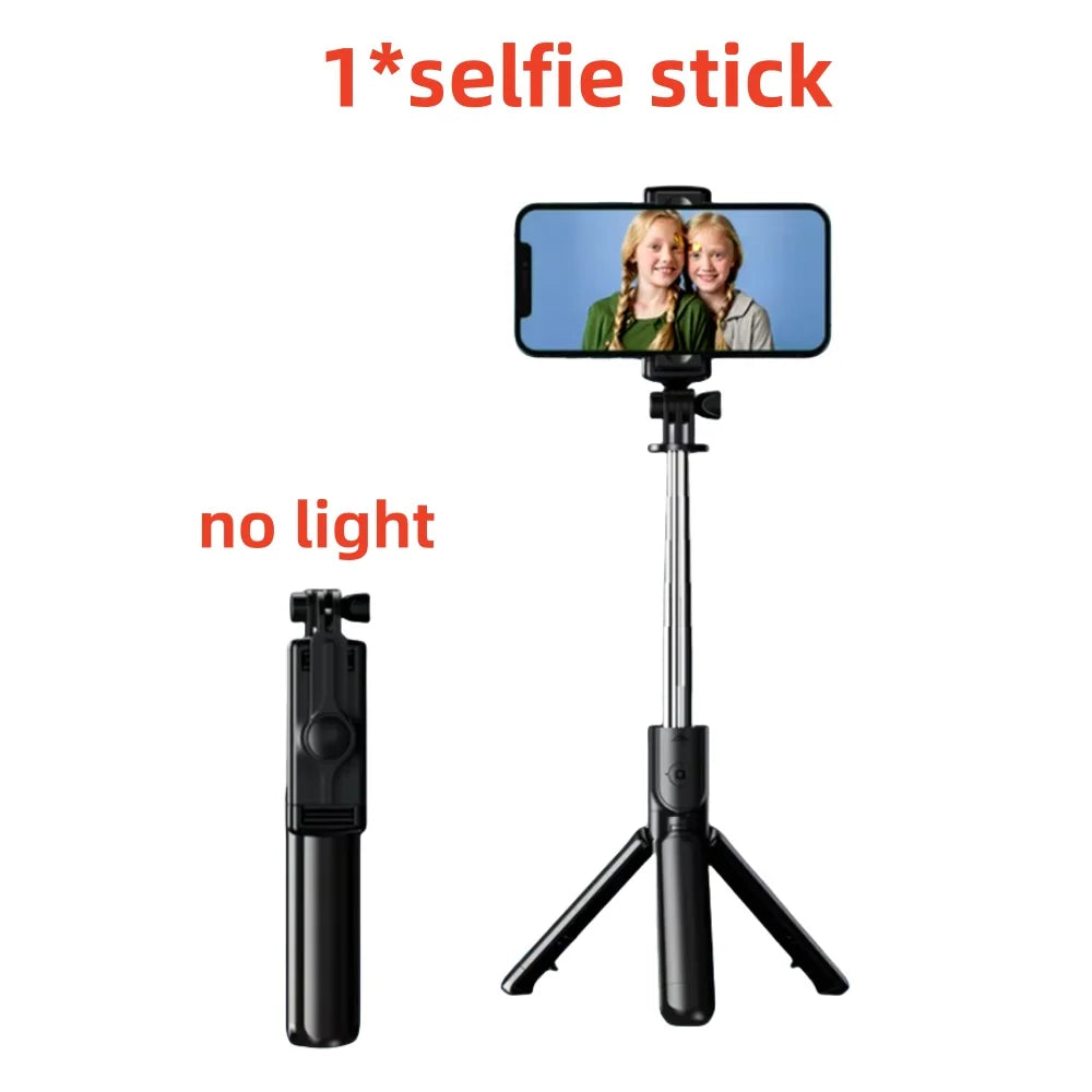 New Tripod for Smartphone Camera,Stand with Bluetooth Shutter and Light,Wireless Selfie Stick Brackets with Phone Holder