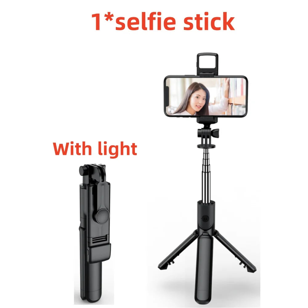 New Tripod for Smartphone Camera,Stand with Bluetooth Shutter and Light,Wireless Selfie Stick Brackets with Phone Holder