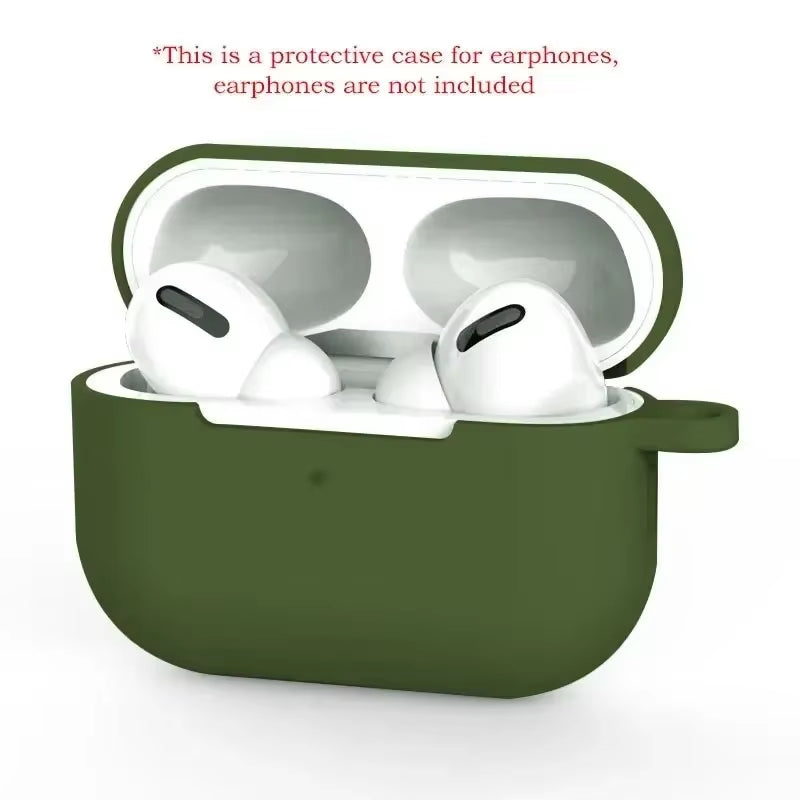 For Airpods Pro Protective Case Silicone New Solid Color Apple Bluetooth Headset Soft Case Protective Cover