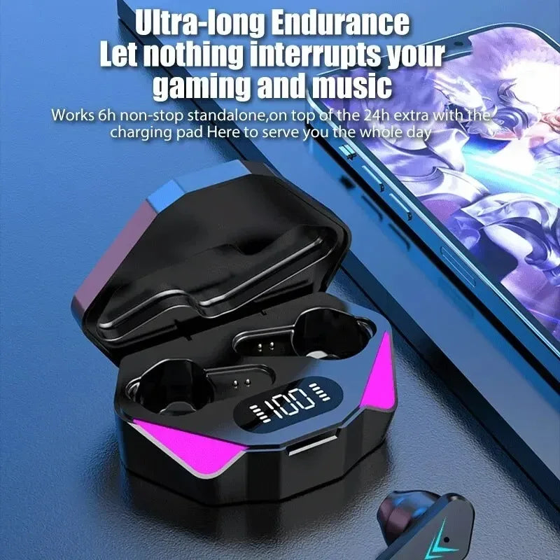 NEW X15 TWS Earphones Bluetooth Wireless Gamer Headphones 65Ms Low Latency Earbuds Fone Gamer Headset Gamer with Mic