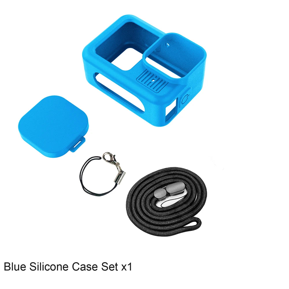 Silicone Case for  Hero 13 Black Tempered Glass Screen Protector Protective Film Flip Battery Side Cover Lens Cap