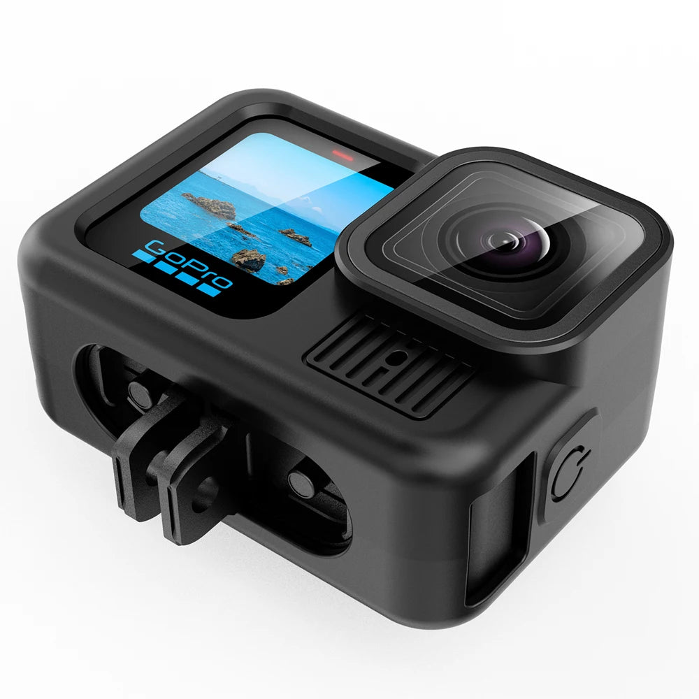 Silicone Case for  Hero 13 Black Tempered Glass Screen Protector Protective Film Flip Battery Side Cover Lens Cap