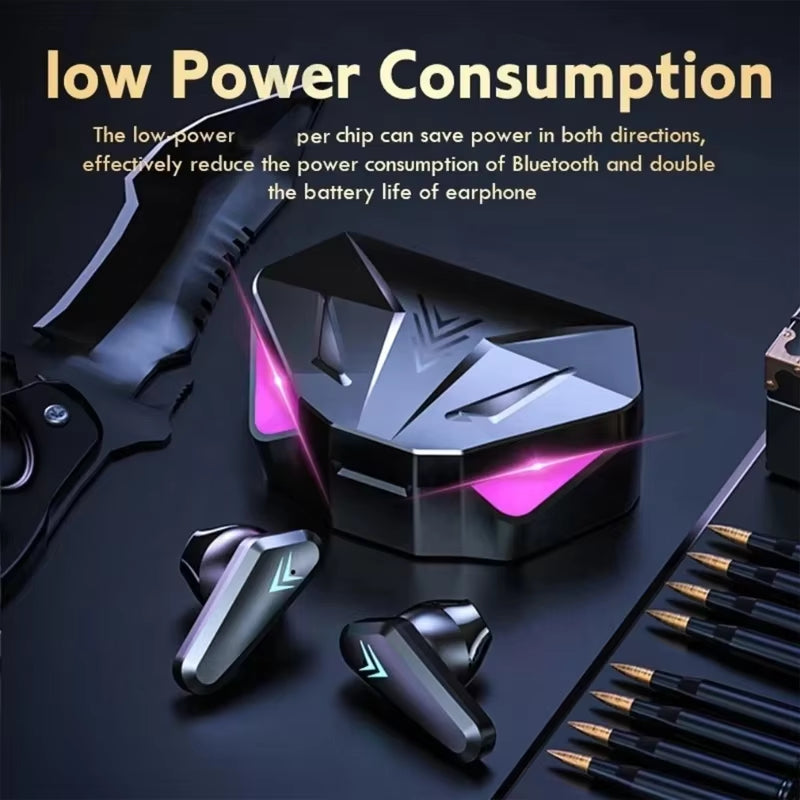X15 TWS Wireless Bluetooth Headset LED Display Gamer Earbuds with Mic Wireless Headphones Noise Cancelling Bluetooth Earphones