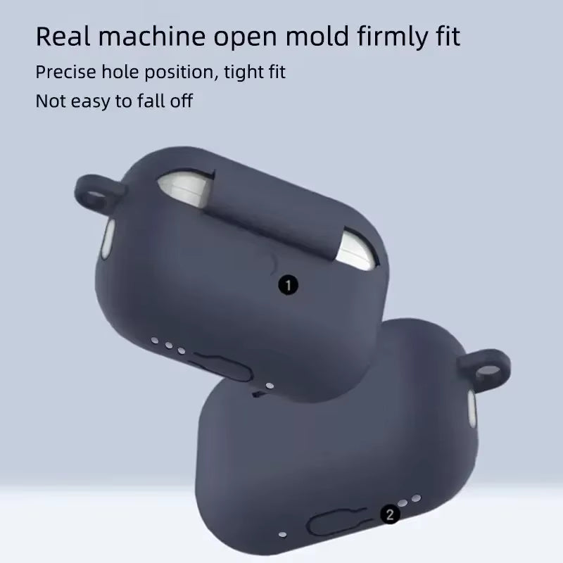 For Airpods Pro Protective Case Silicone New Solid Color Apple Bluetooth Headset Soft Case Protective Cover